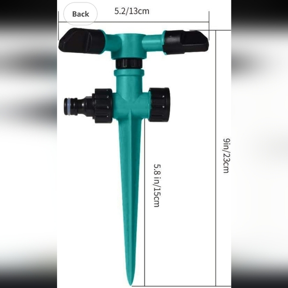 UPSTONE Lawn Sprinkler Automatic 360° Rotating Up to 3000 sq ft adjustable - Picture 3 of 7